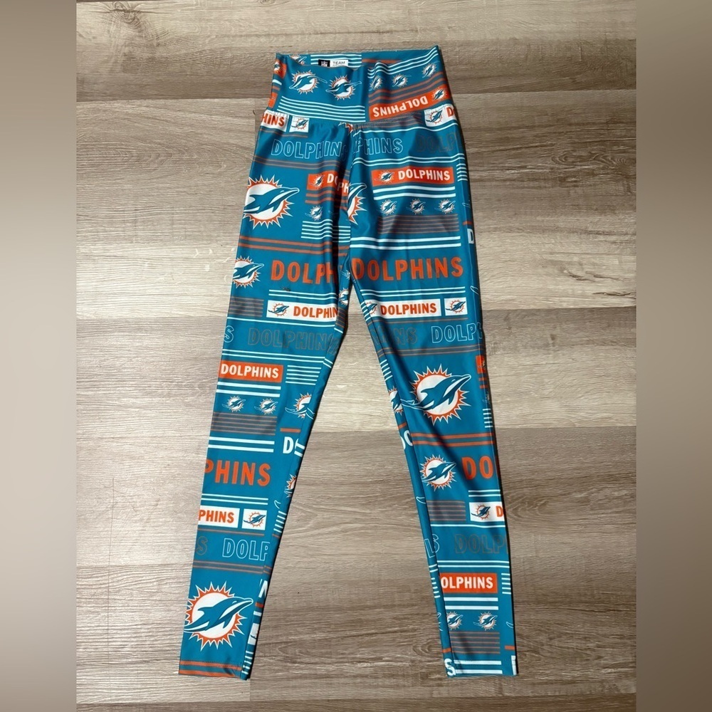 NFL  Leggings - Teal and Orange. Miami Dolphins. Size S